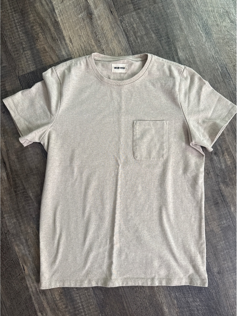 Taylor Stitch Beige Recycled Cotton-Polyester Pocket T-Shirt Size 40
